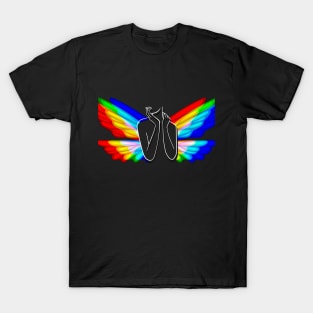 Girl with colorfull fairy wings T-Shirt